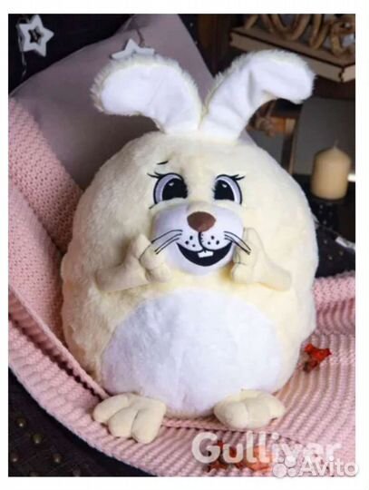 Плед-подушка в мягкой игрушке Зайка-пушистик