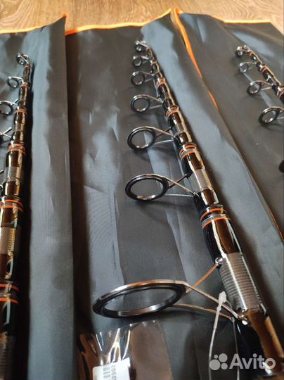 Карповые телескопы с катушками, комплект 3+3