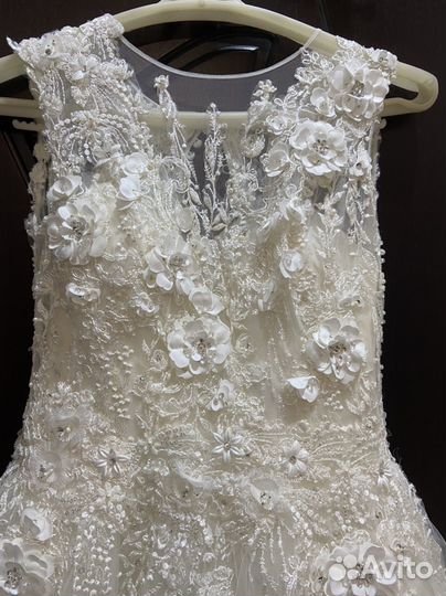 Свадебное платье 42 44 бу