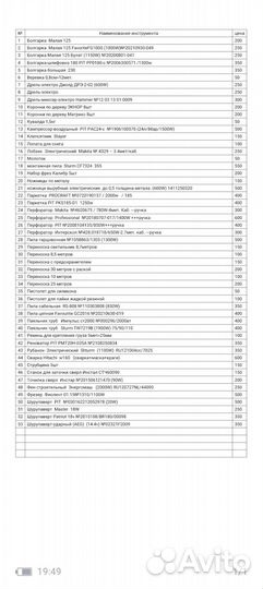 Аренда электро-иструмента