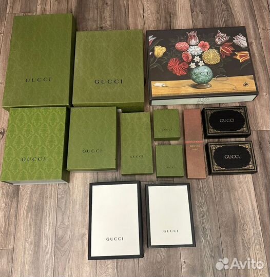 Коробки Gucci,oригинальные с пыльниками