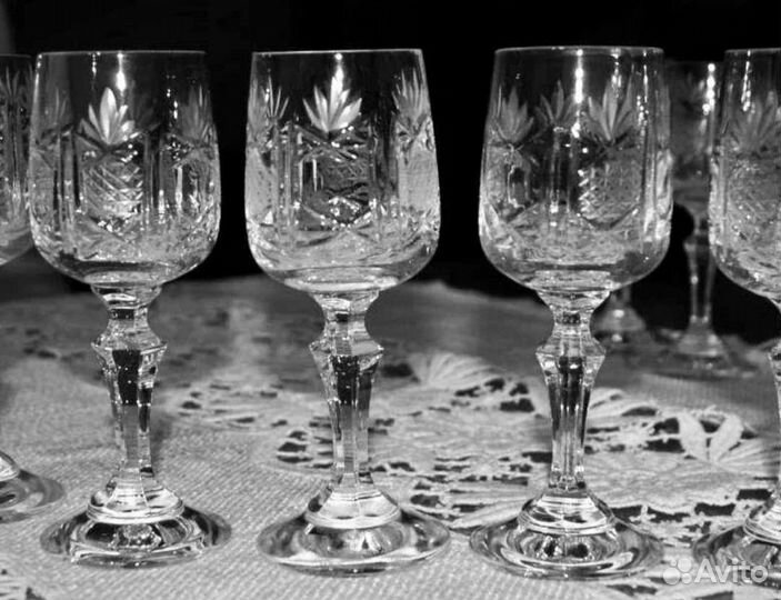 Фужеры бокалы Югославия,Ананас,ссср,Kristal