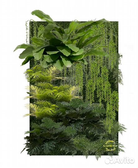 Фитостена из искусственных растений 