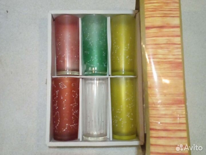 Стаканы стеклянные, набор 6 шт