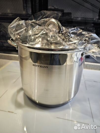 Кастрюля из нержавейки 12 л новая