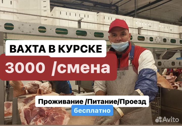 Вахта Курский мясокомбинат разнорабочий