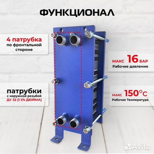 Теплообменник тт50-30 для отопления 600м2 60кВт