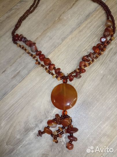 Колье ожерелье сердолик крупный СССР