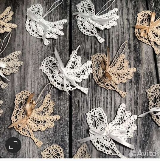 Вязаные украшения для дома. Птички. Ручная работа