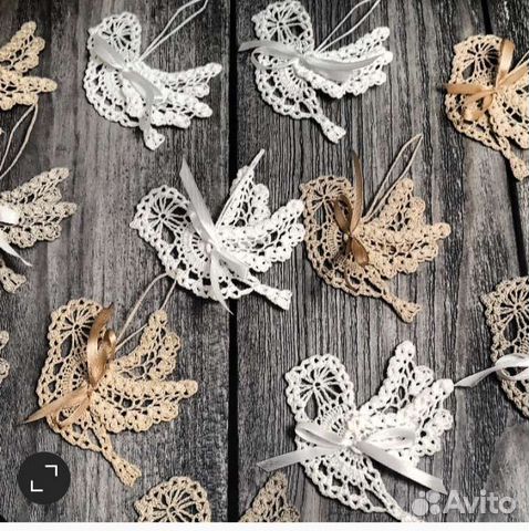 Вязаные украшения для дома. Птички. Ручная работа