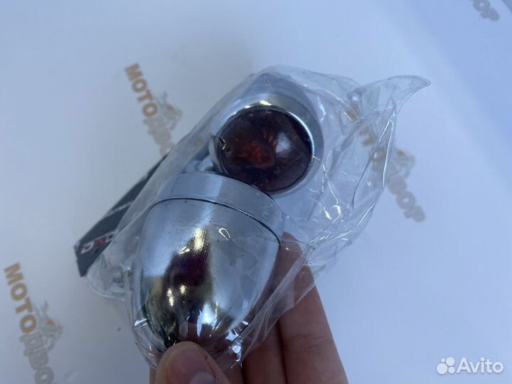 Повороты мото железные D45 хром 2 шт 