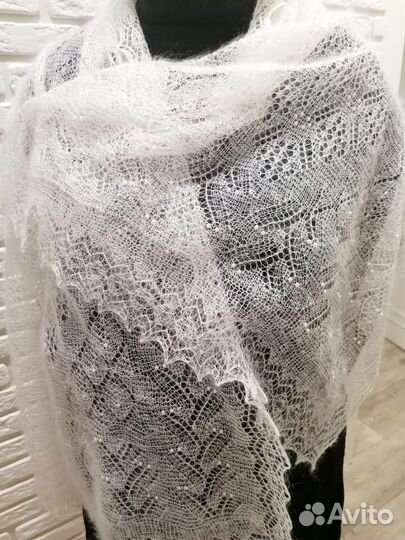 Палантин пуховый новый