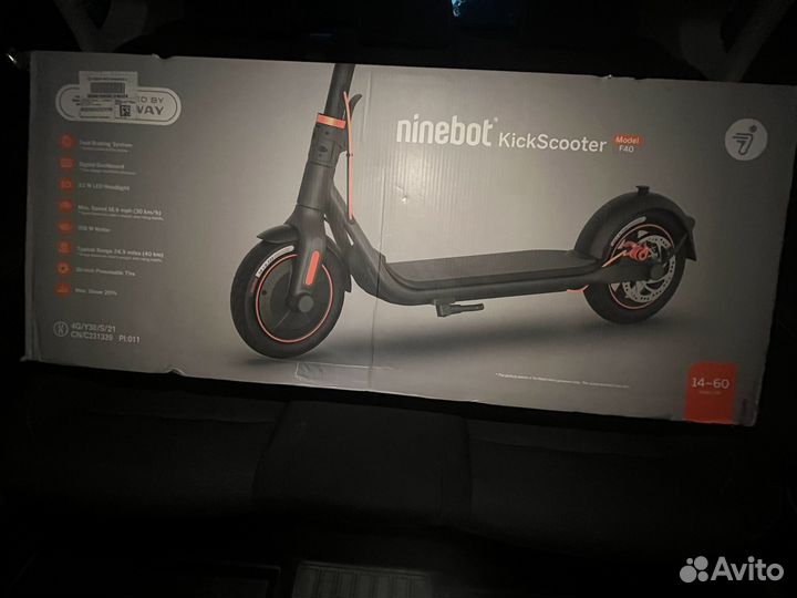 Электросамокат Ninebot KickScooter F40, новый
