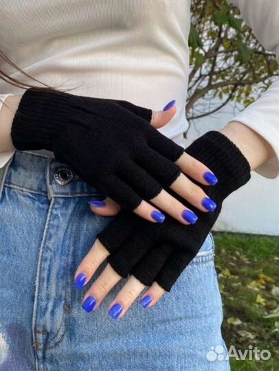Перчатки митенки y2k