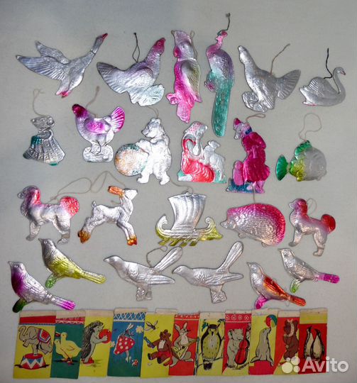 Разные елочные игрушки СССР