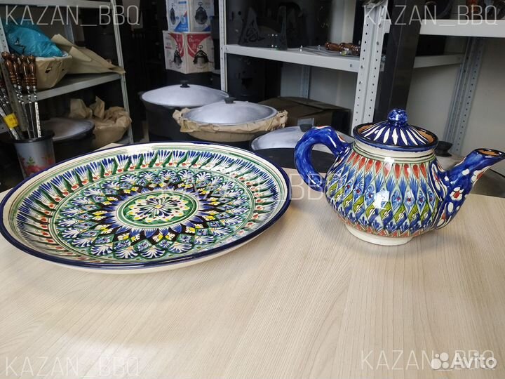 Узбекский ляган и чайник