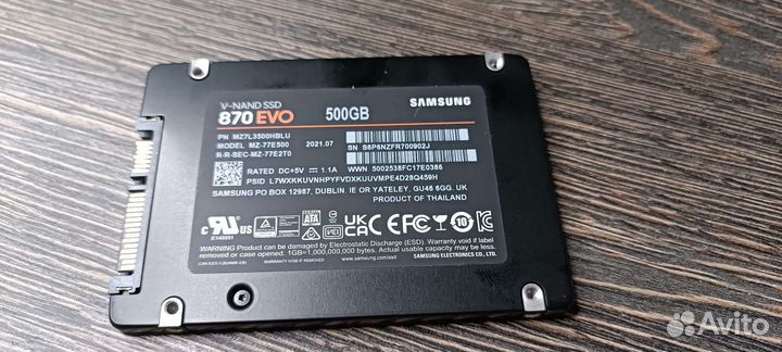 Жесткий диск ssd samsung 870 evo 500