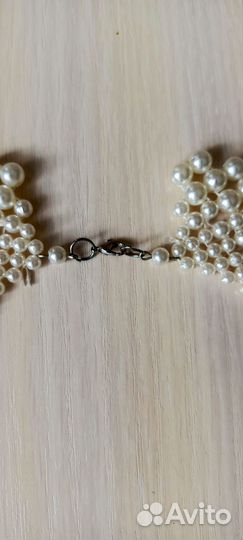 Накладной воротничок из искусственного жемчуга