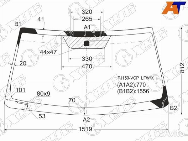 Стекло лобовое lexus GX460