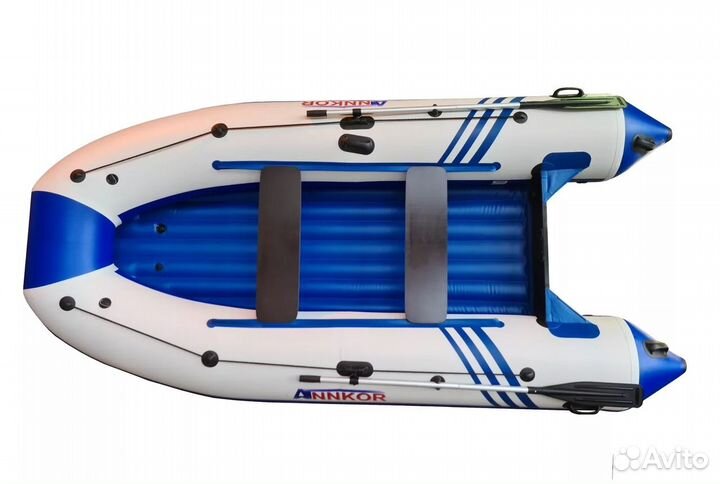 Лодка Annkor 350R нднд Лайт; бело-синяя