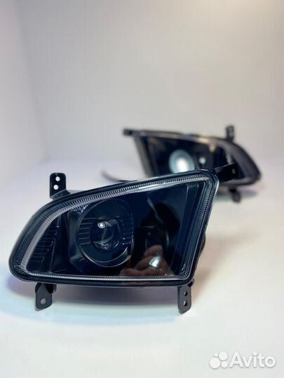 LED линзы в птф Приора 2 100W