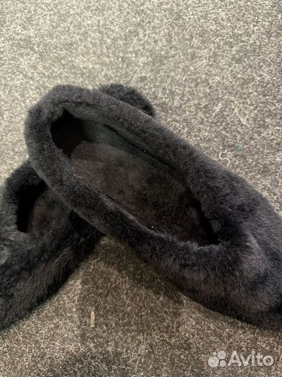 Меховые балетки 38