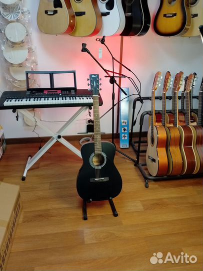 Новая электроакустическая гитара Cort AF510E-BKS