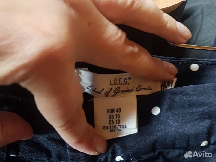 Черные в горох шорты H&M 46 48