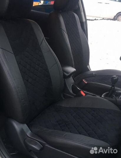 Чехлы из алькантары Ромб Kia Cerato 4 от Автопилот