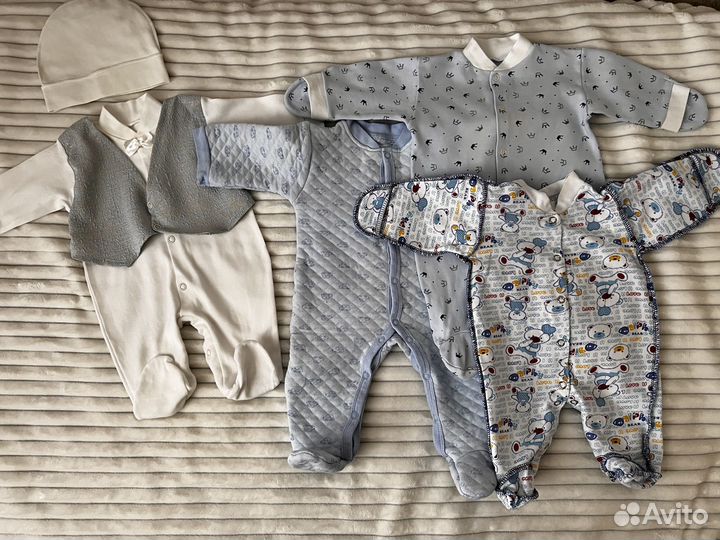 Вещи на новорожденного мальчика 56-68