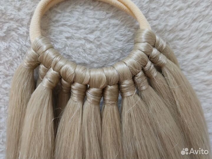 Хвост на резинке из канекалона