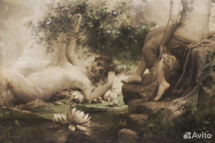 Ханс Затска. Нимфы. Литография