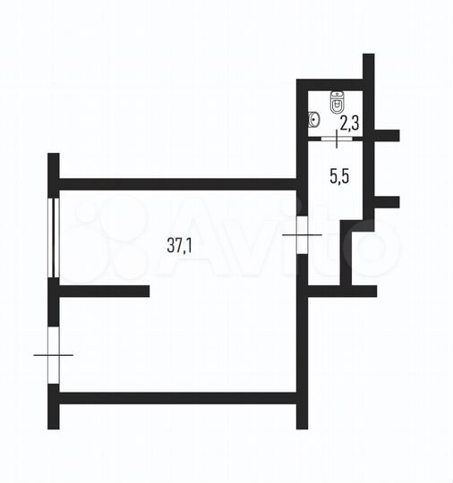 Торговое помещение в строящемся доме, 44.9 м²