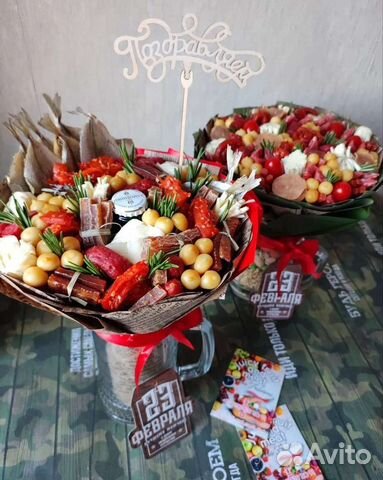 Мужские съедобные букеты, 23 февраля