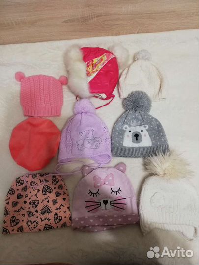 Шапки, чепчики, летние, осенние, зимние