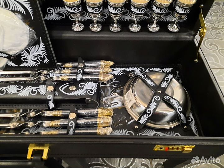 Элитный Шашлычный Набор для Директора в коже