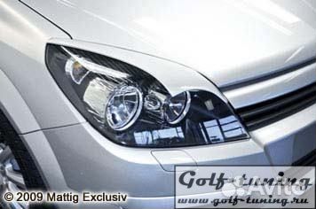 Opel Astra H Ресницы на фары