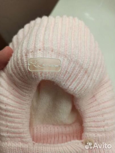 Шапка шлем зимний для девочки 50-52