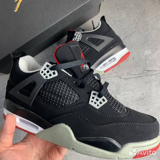 Кроссовки Air Jordan 4 Bred (36-45)