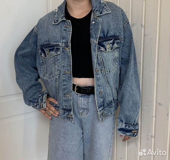 Джинсовая куртка pull and bear