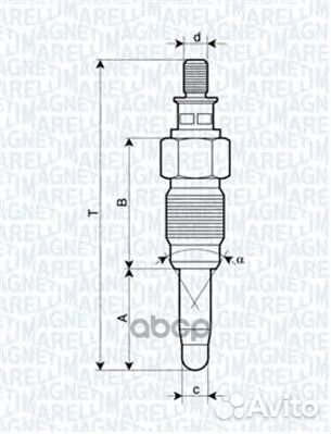 Свеча накаливания 062900056304 magneti marelli