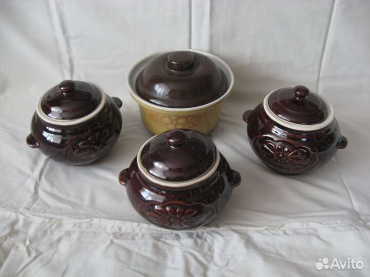 Горшочки керамические в наборе