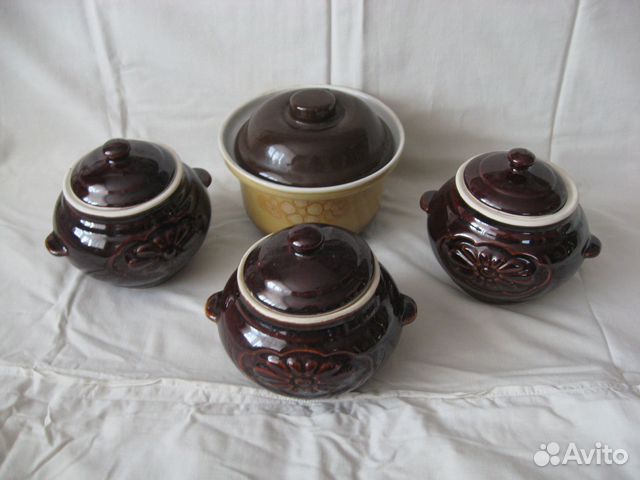 Горшочки керамические в наборе