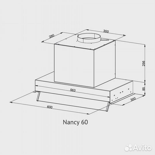 Встраиваемая вытяжка Kuppersberg nancy 60 Black