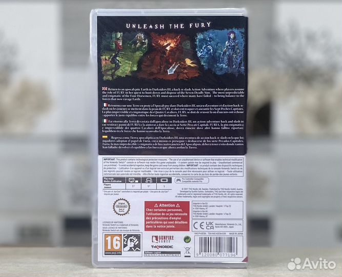 Darksiders 3 (Новый Картидж) Nintendo Switch Рус