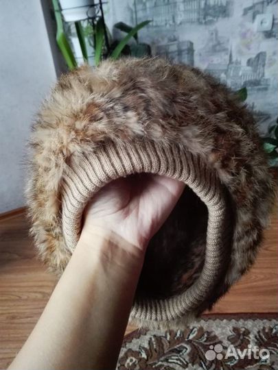 Новый Берет натуральный мех