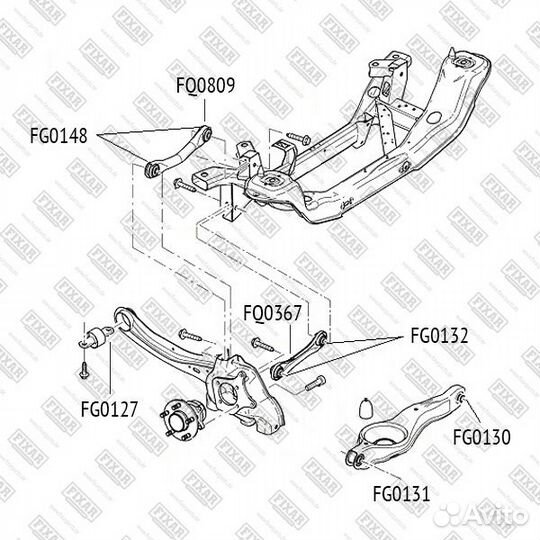 Сайлентблок задней тяги