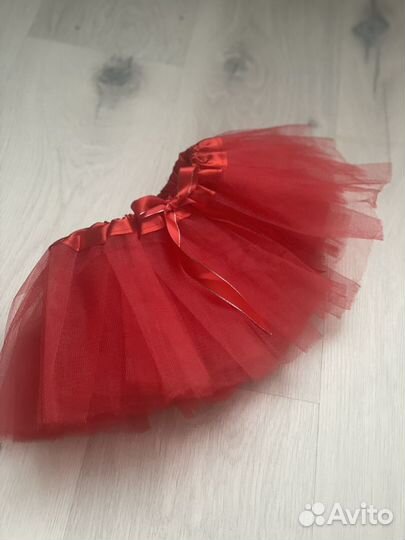 Красная юбка пачка из фатина праздничная 68-87