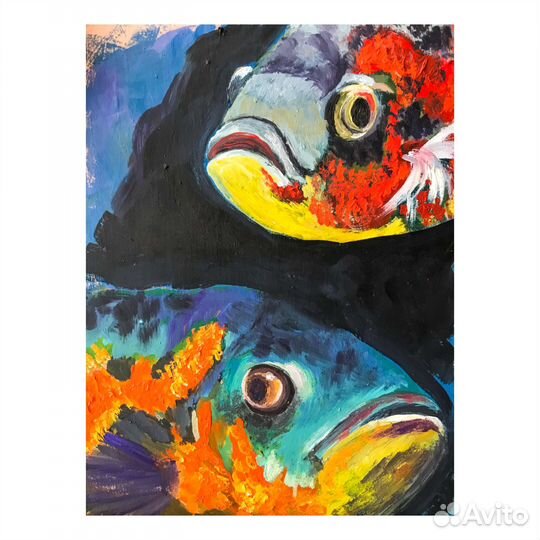 Картина маслом Рыбы