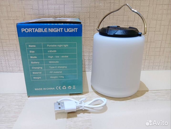 Фонарик лампа ночник акб фонарь